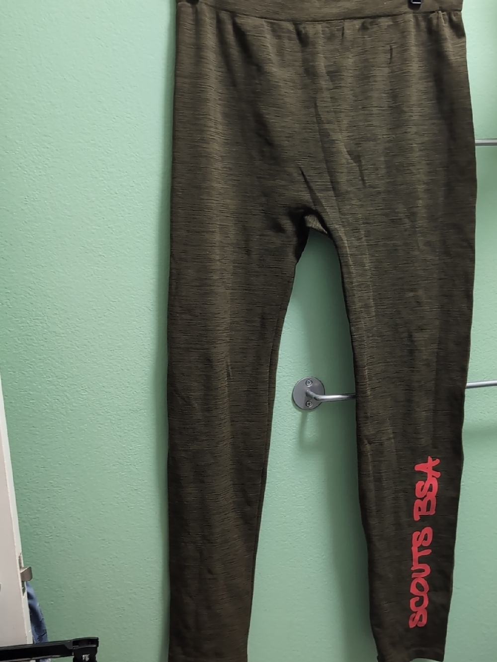Scouts BSA Boy Scouts Leggings Olive Green with Side Logo